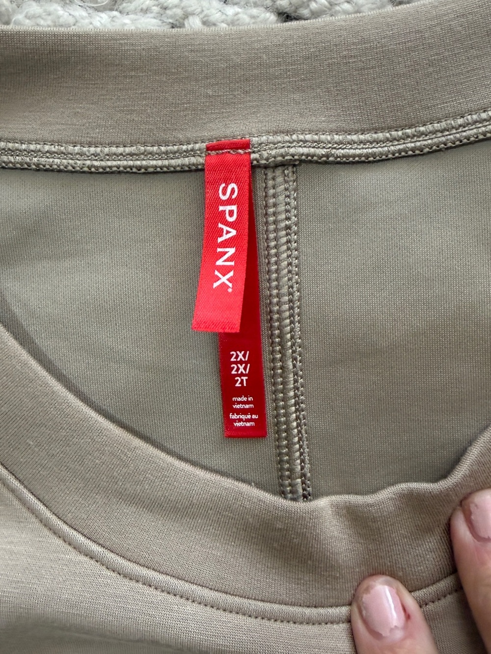 SPANX AirEssentials Fawn Tan Tunic Tank Muscle Tee 2X - Picture 8 of 12